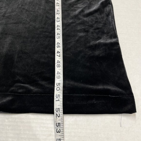 BYRD Dress Women XS Black Velvet Velour Sheath Maxi High Neck Whimsigoth Witchy - Picture 6 of 8